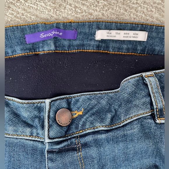 Seraphine straight cut maternity jeans, size 10 - Picture 2 of 6